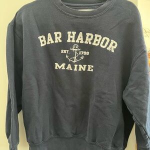 Bar Harbor Maine Navy Sweatshirt size large pacific & co New England